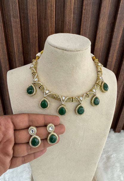 Green Necklace Indian Jewellery Emma Set