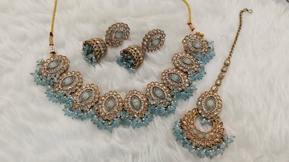 Sea Green Necklace Indian Jewellery Inaaya Set