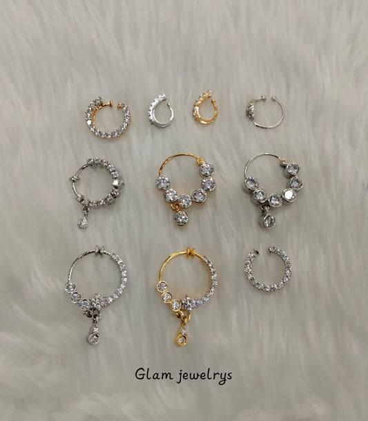 Clip On Nose Pins Indian Rings