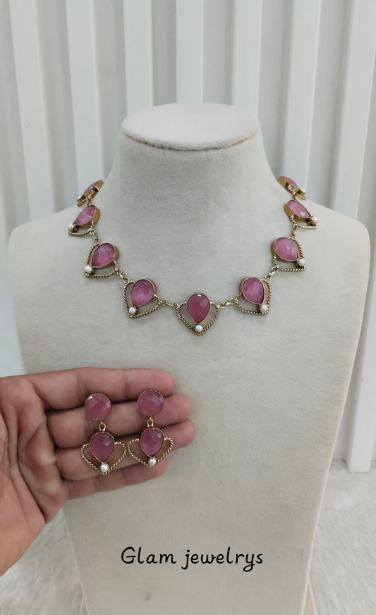 Gaajri Victorian Necklace Indian Jewellery Escourt Set