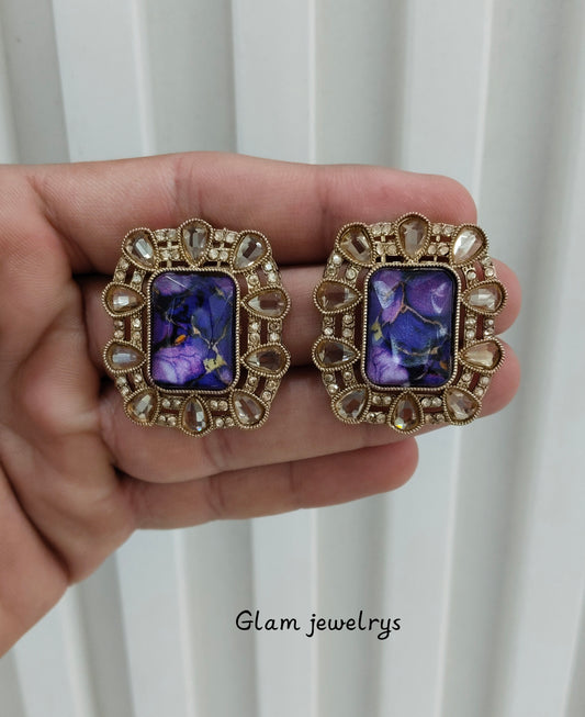 Jamni Antique Gold Bollywood Indian Jandu Earrings