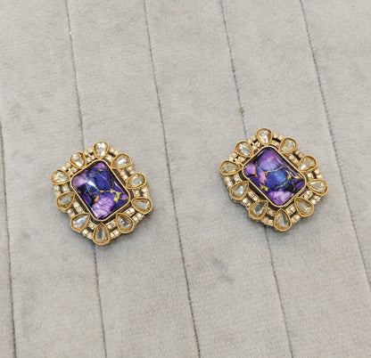 Jamni Antique Gold Bollywood Indian Jandu Earrings