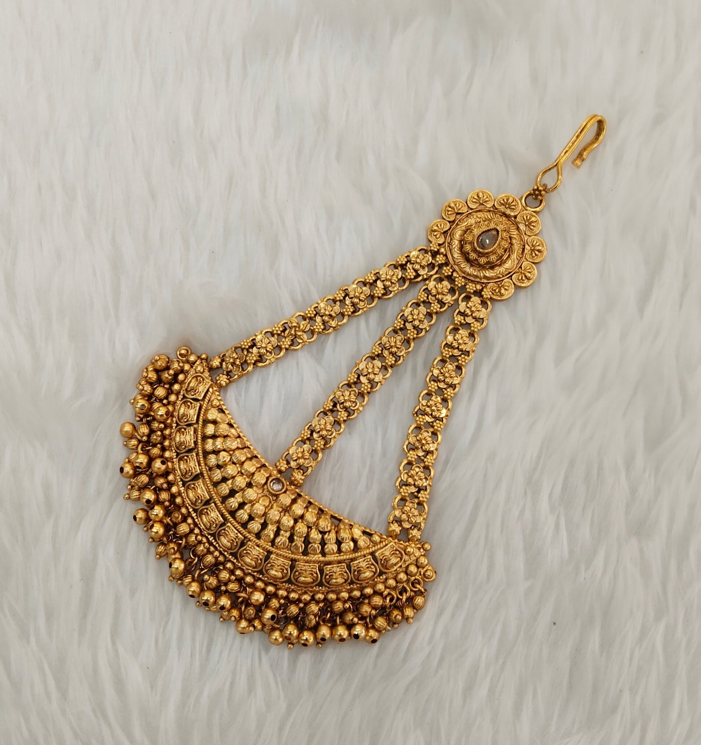 Gold Jhumar Headpassa Bridal Passa/Pakistani side Headpiece