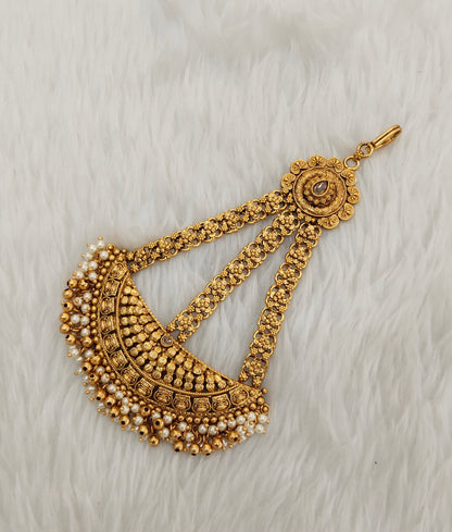 Gold Jhumar Headpassa Bridal Passa/Pakistani side Headpiece
