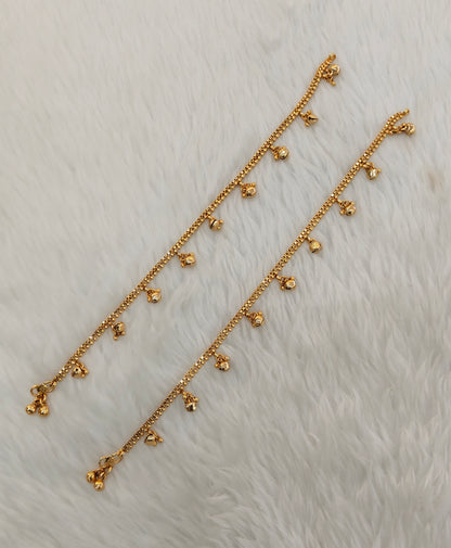 Gold Anklets Jhanjar Payal Indian Jewellery Set