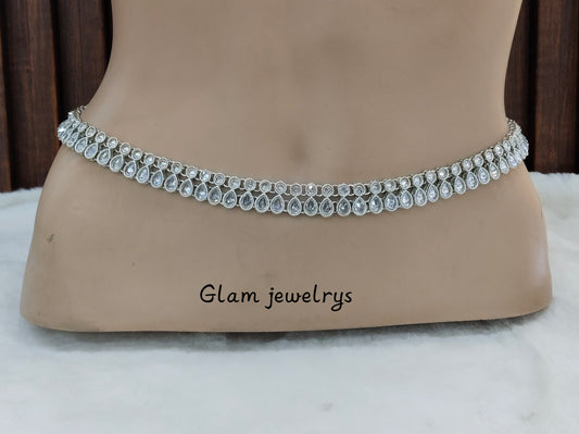 Silver Indian Belly Chain kamarbelt Saree Chain