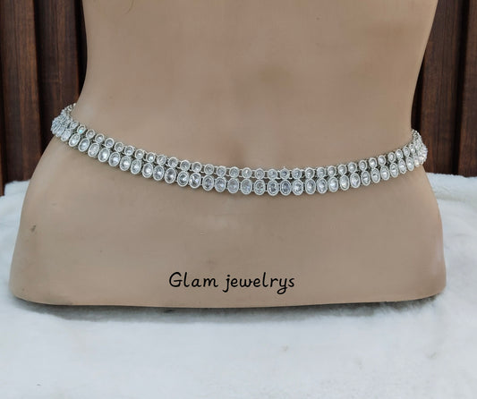 Silver Indian Belly Chain kamarbelt Saree Chain