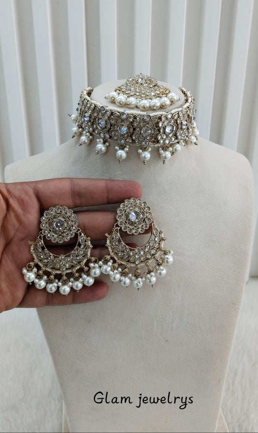 Antique Gold Choker Indian Jewellery Carlsbad Set