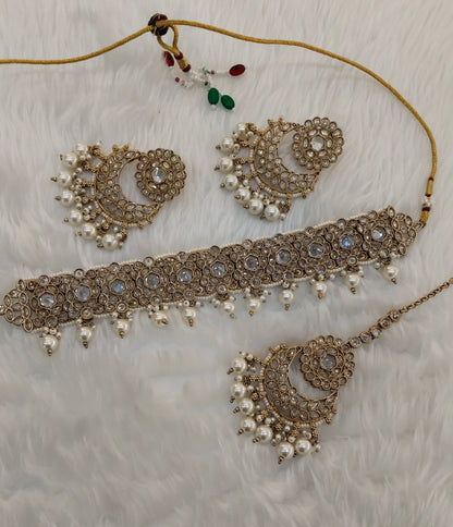 Antique Gold Choker Indian Jewellery Carlsbad Set