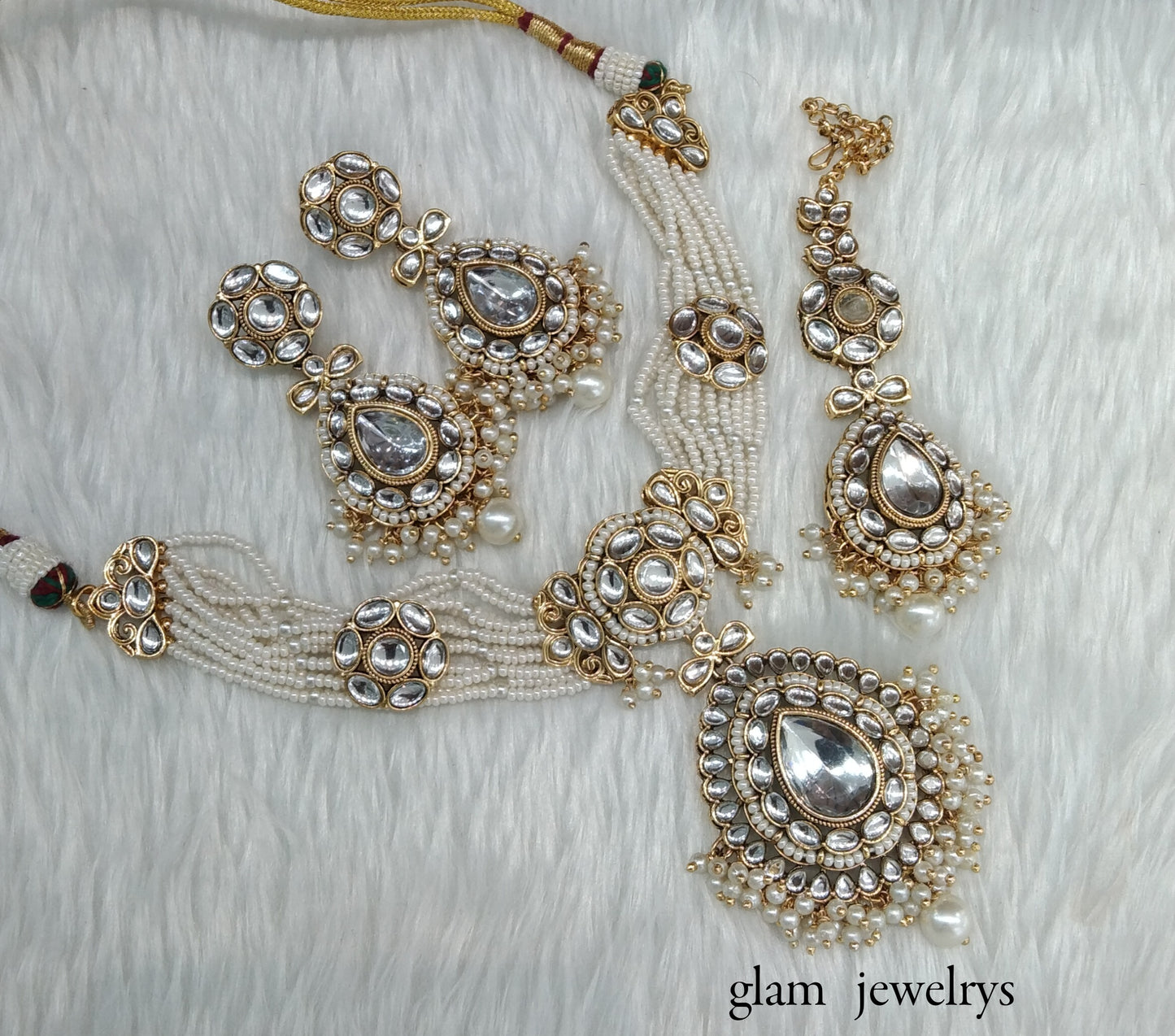 Gold kundan Indian jewellery choker Balwinder sets