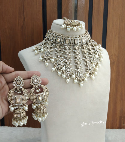 Antique Choker Indian Jewelry Baani Set