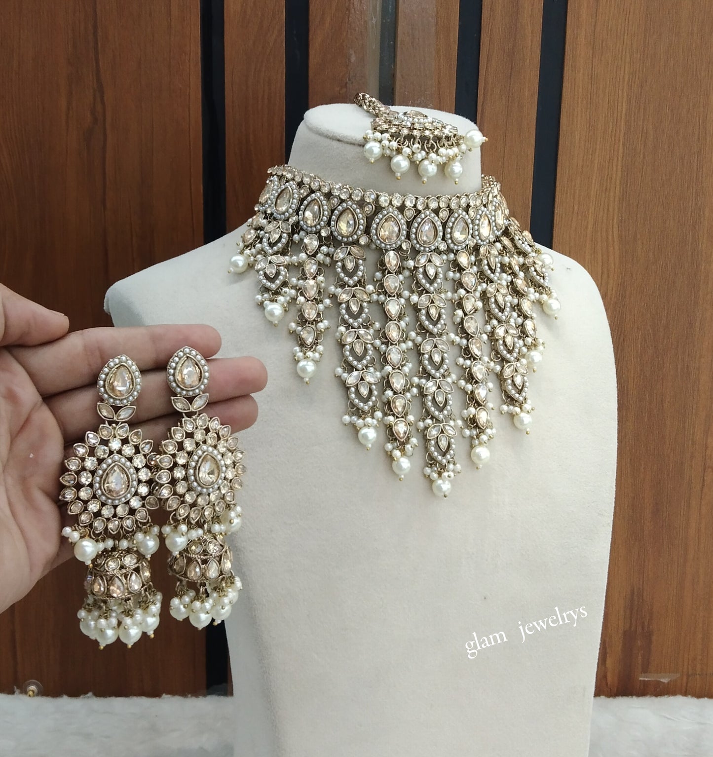 Antique Choker Indian Jewelry Baani Set