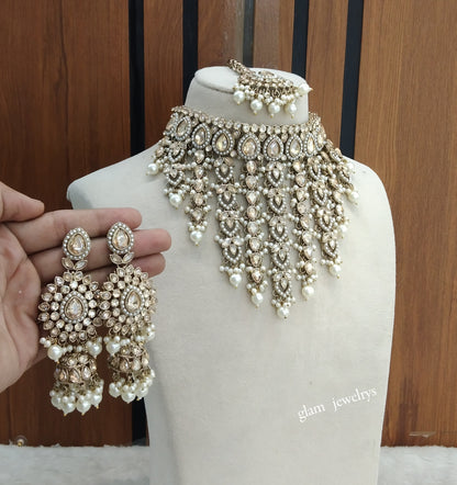 Antique Choker Indian Jewelry Baani Set