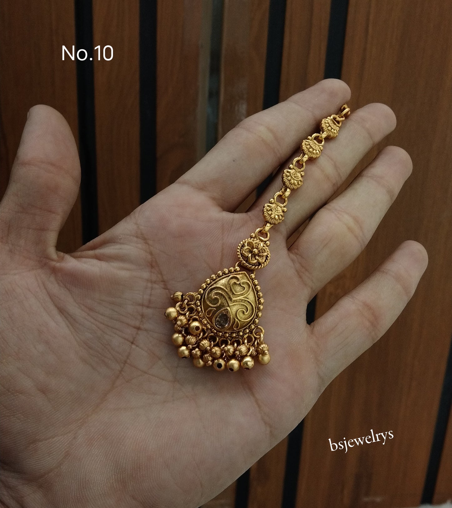 Gold polki Tikka Jewellery Indian Headpiece Jewellery