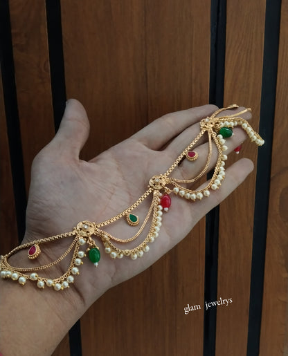 Antique Gold Anklets Jhanjar Payal Indian Jewellery  Set
