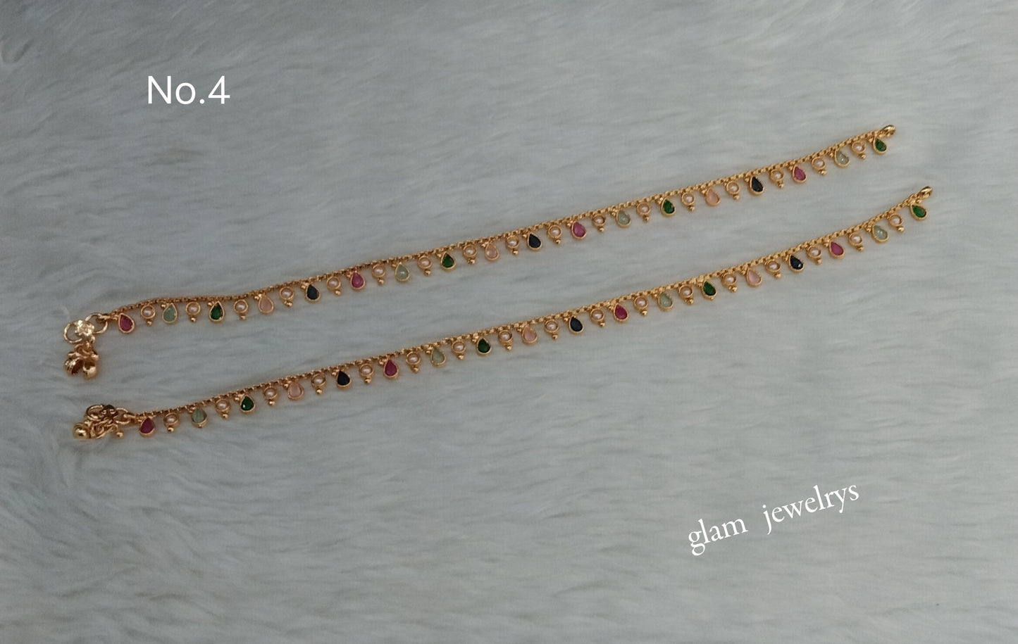 Gold Anklets Jhanjar Payal Indian Jewellery  Set