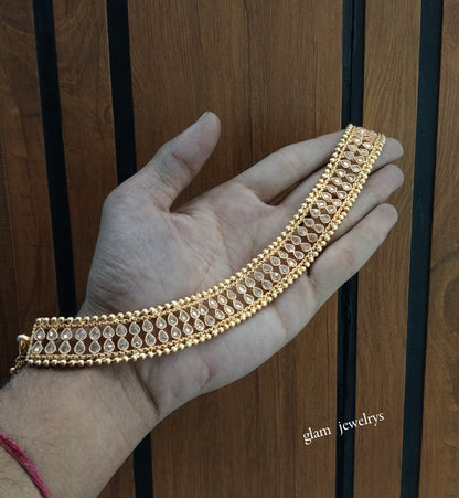 Gold Anklets Jhanjar Payal Indian Jewellery  Set