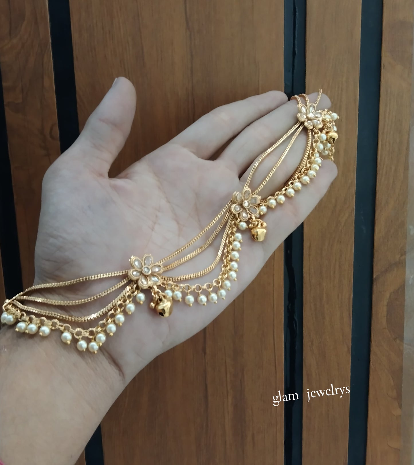 Antique Gold Anklets Jhanjar Payal Indian Jewellery  Set