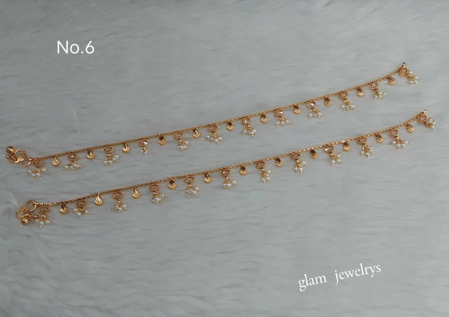 Gold Anklets Jhanjar Payal Indian Jewellery  Set