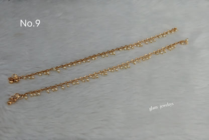 Gold Anklets Jhanjar Payal Indian Jewellery  Set