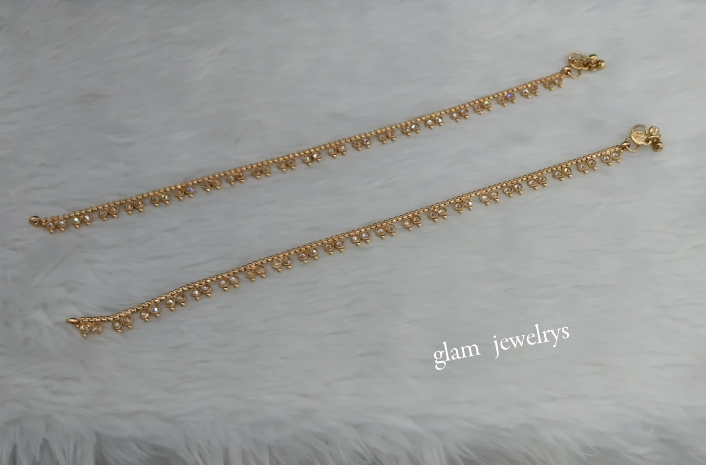 Gold Anklets Jhanjar Payal Indian Jewellery  Set