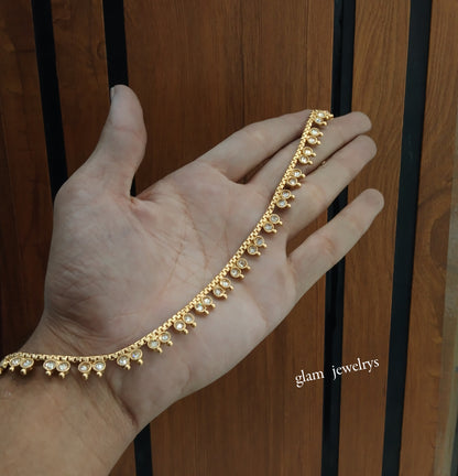 Gold Anklets Jhanjar Payal Indian Jewellery  Set