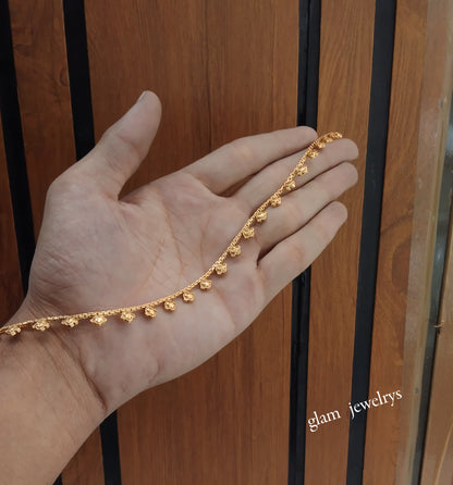 Gold Anklets Jhanjar Payal Indian Jewellery  Set
