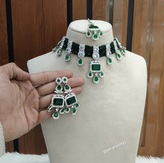 Green Choker Jewellery Nova  Sets