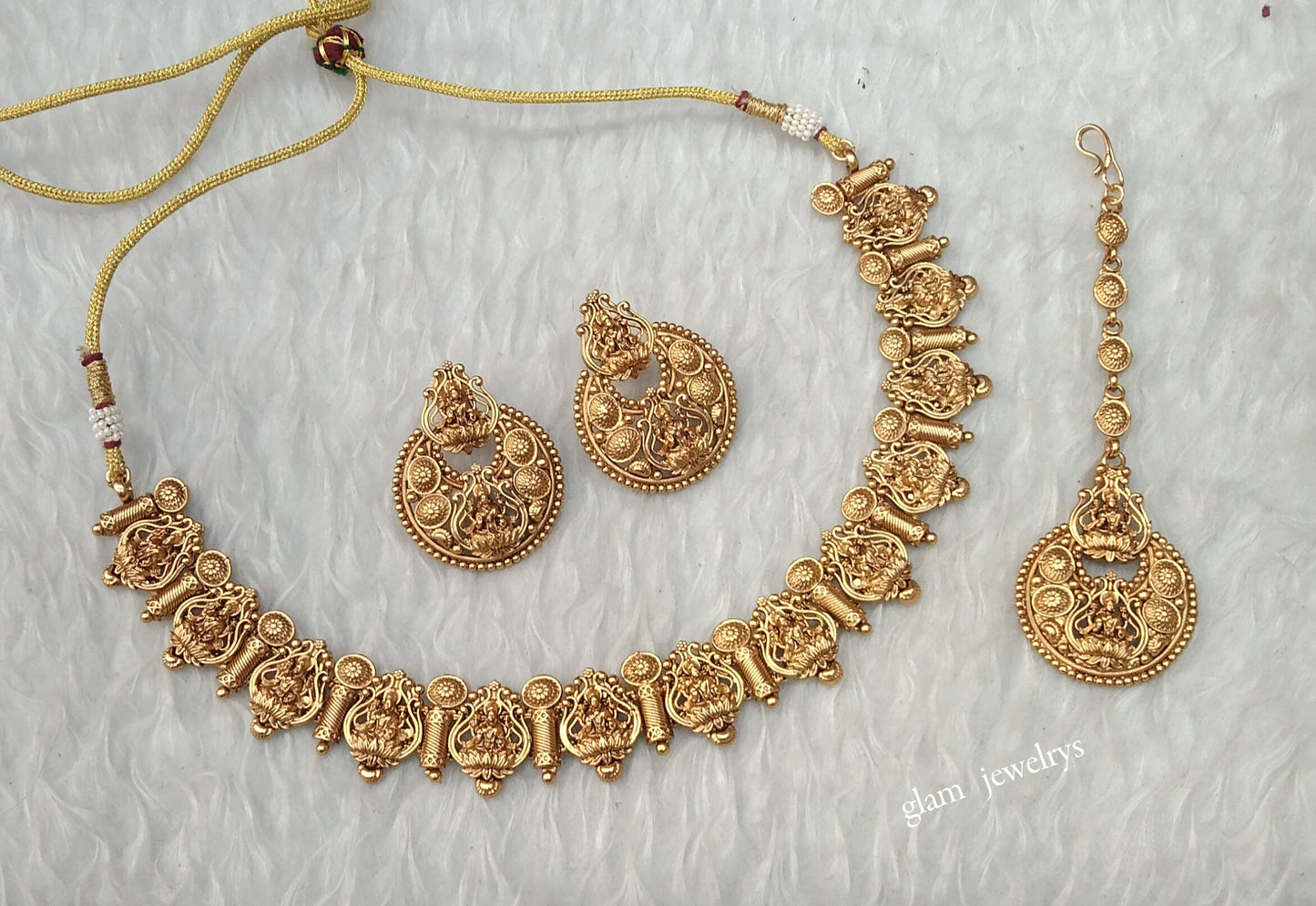Gold polki Necklace set/ Gold Necklace Nuri sets