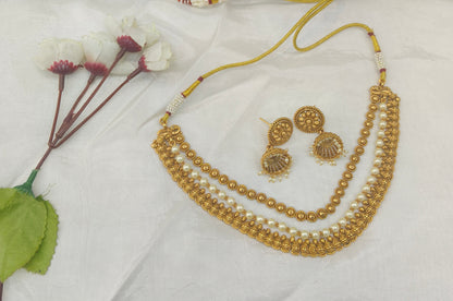 Gold Polki Necklace set/ Gold Necklace Amiri sets