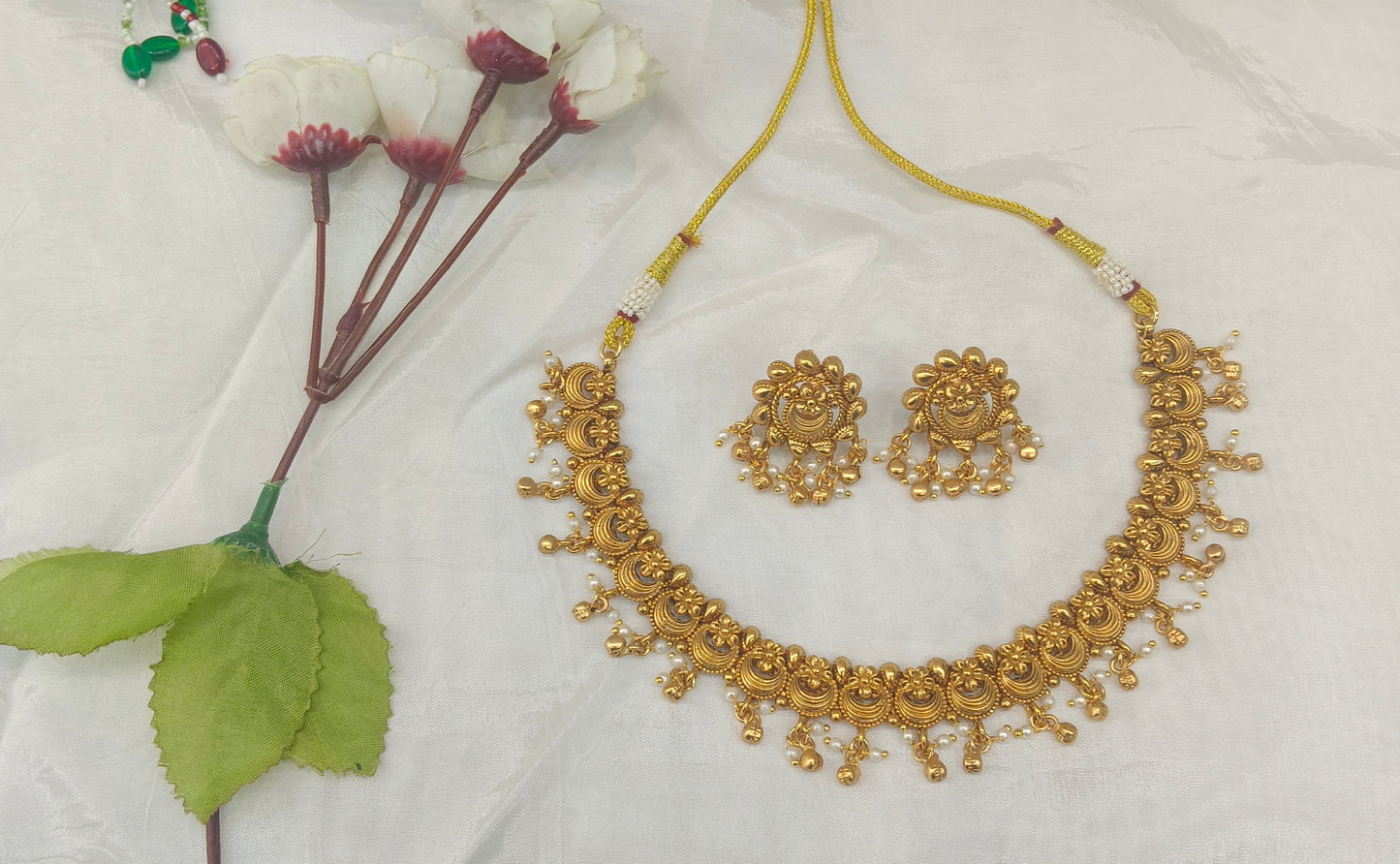 Gold Polki Necklace set/ Gold Necklace Amiri sets