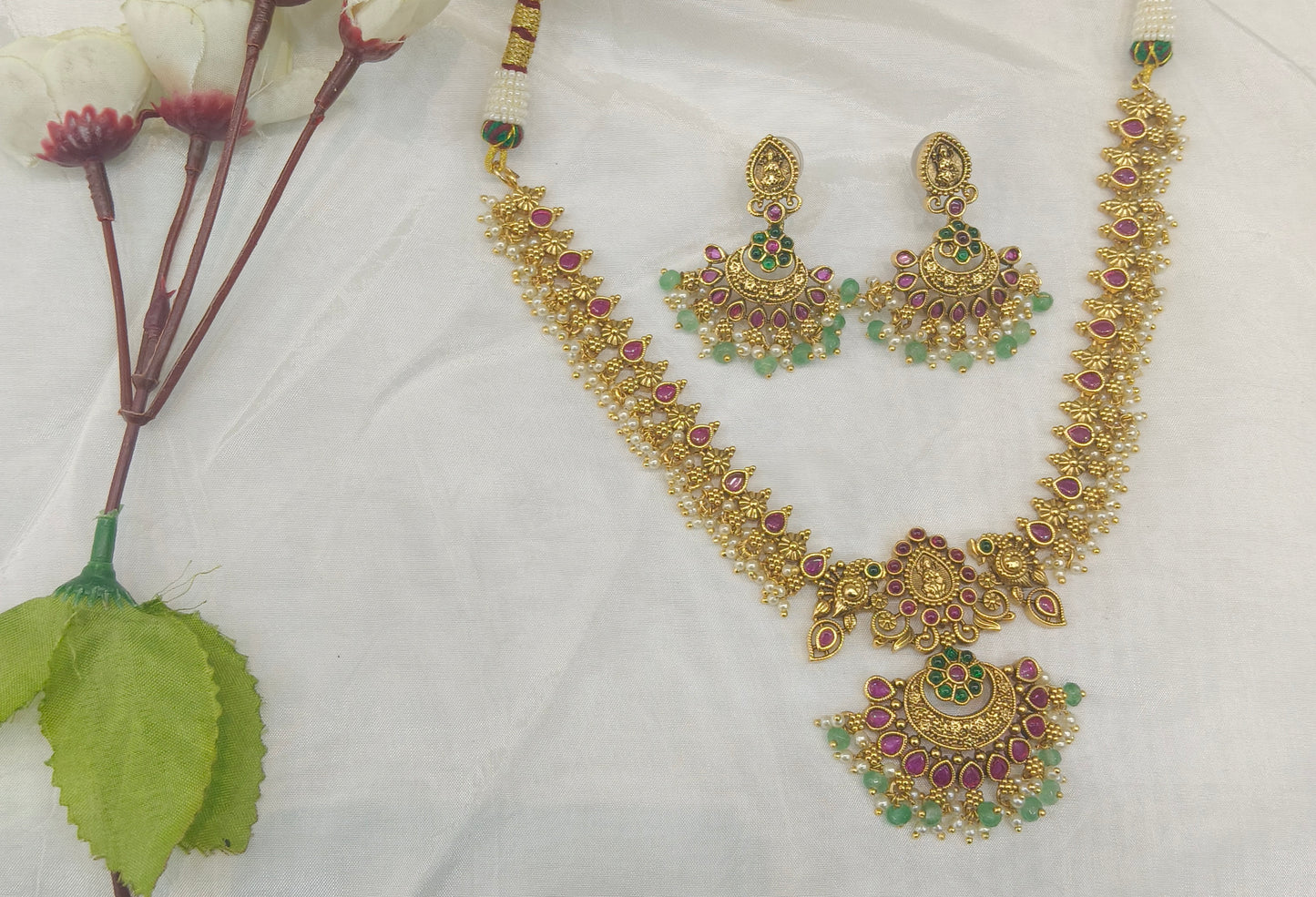 Gold Polki Necklace set/ Gold Necklace Amiri sets