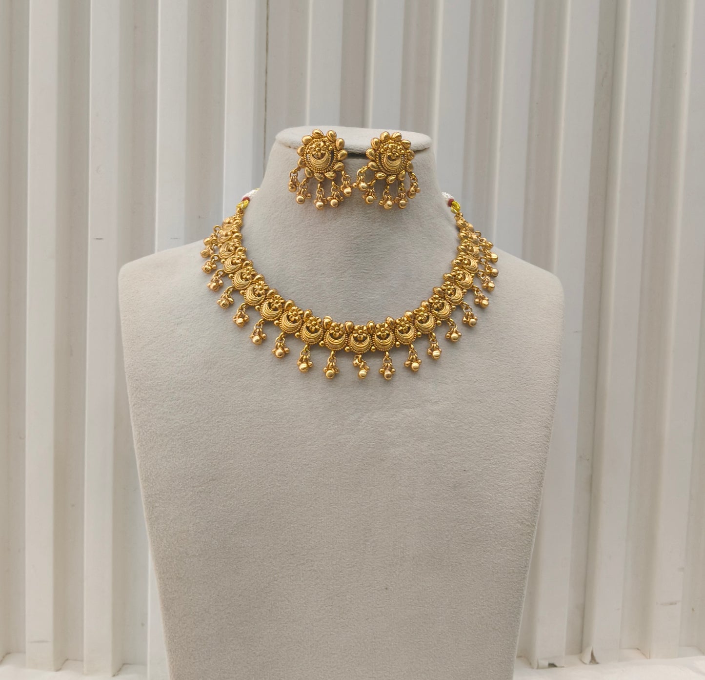 Gold Polki Necklace set/ Gold Necklace Amiri sets
