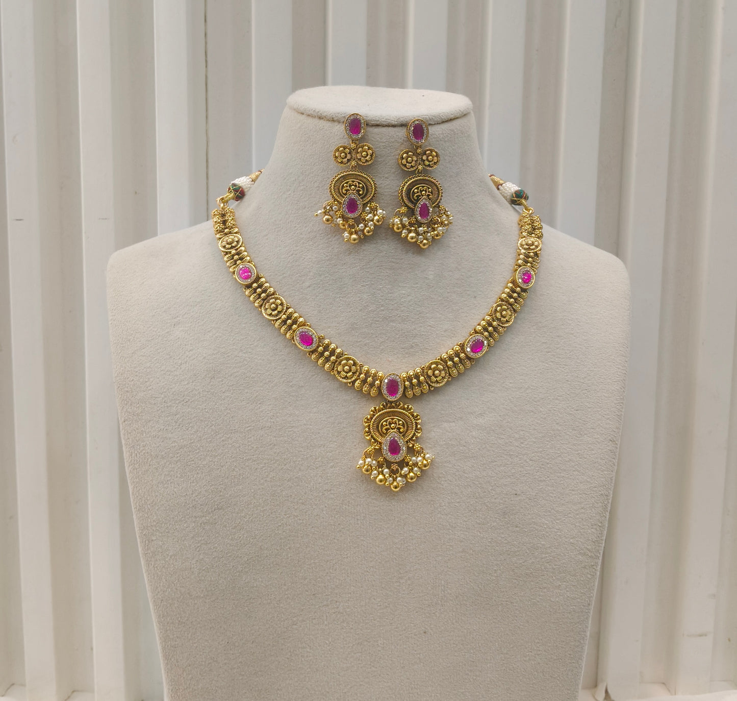 Gold Polki Necklace set/ Gold Necklace Amiri sets