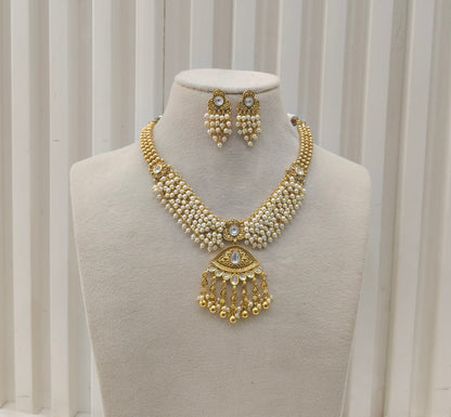 Gold Polki Necklace set/ Gold Necklace Amiri sets