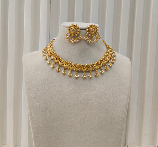 Gold Polki Necklace set/ Gold Necklace Amiri sets