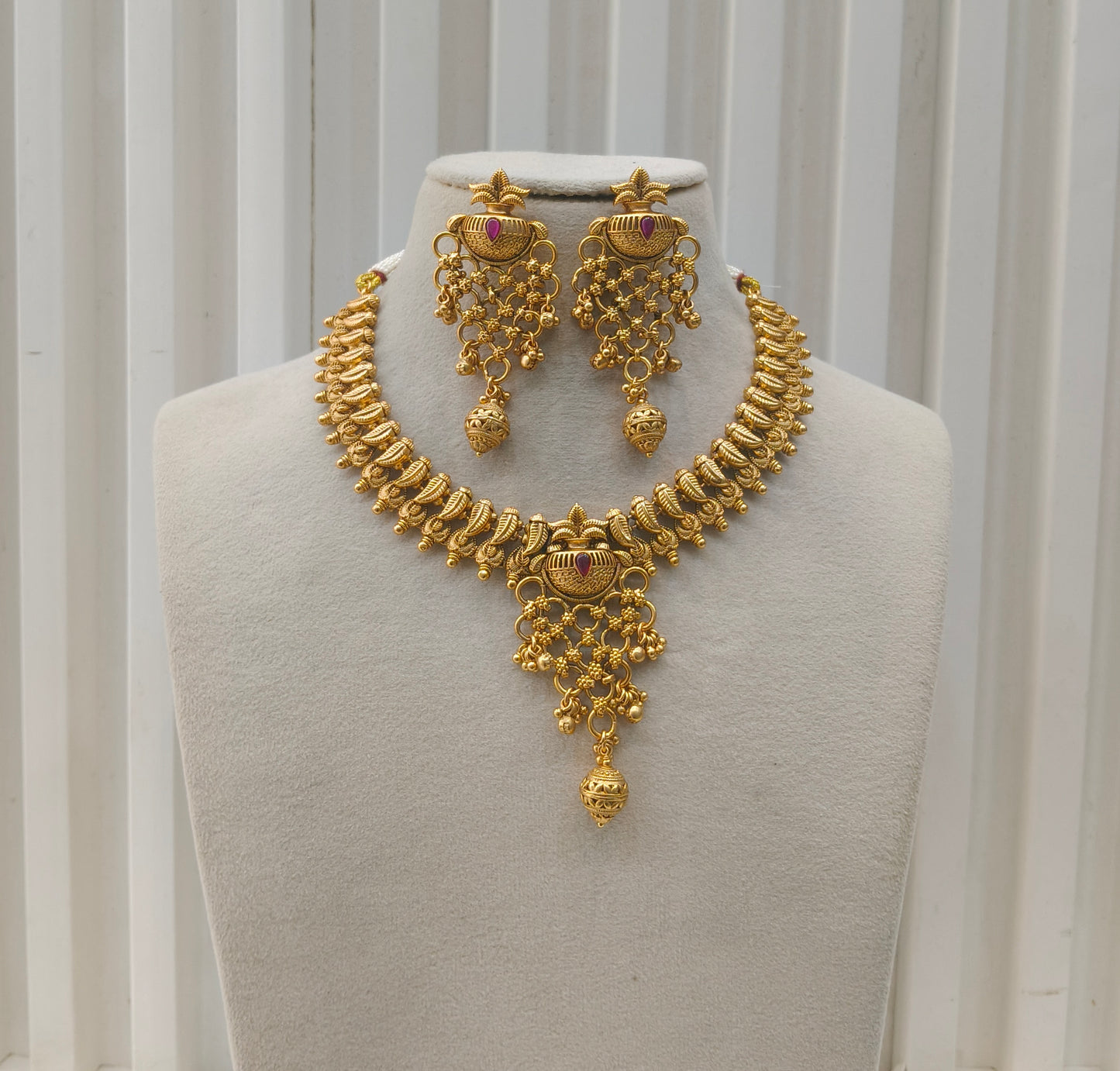 Gold Polki Necklace set/ Gold Necklace Amiri sets