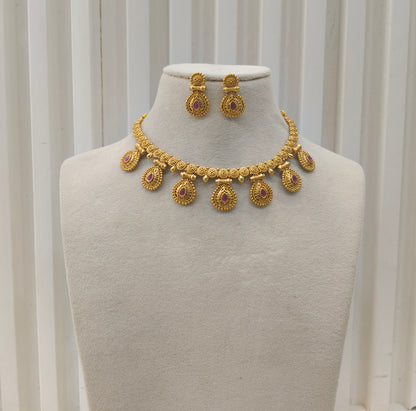 Gold Polki Necklace set/ Gold Necklace Amiri sets