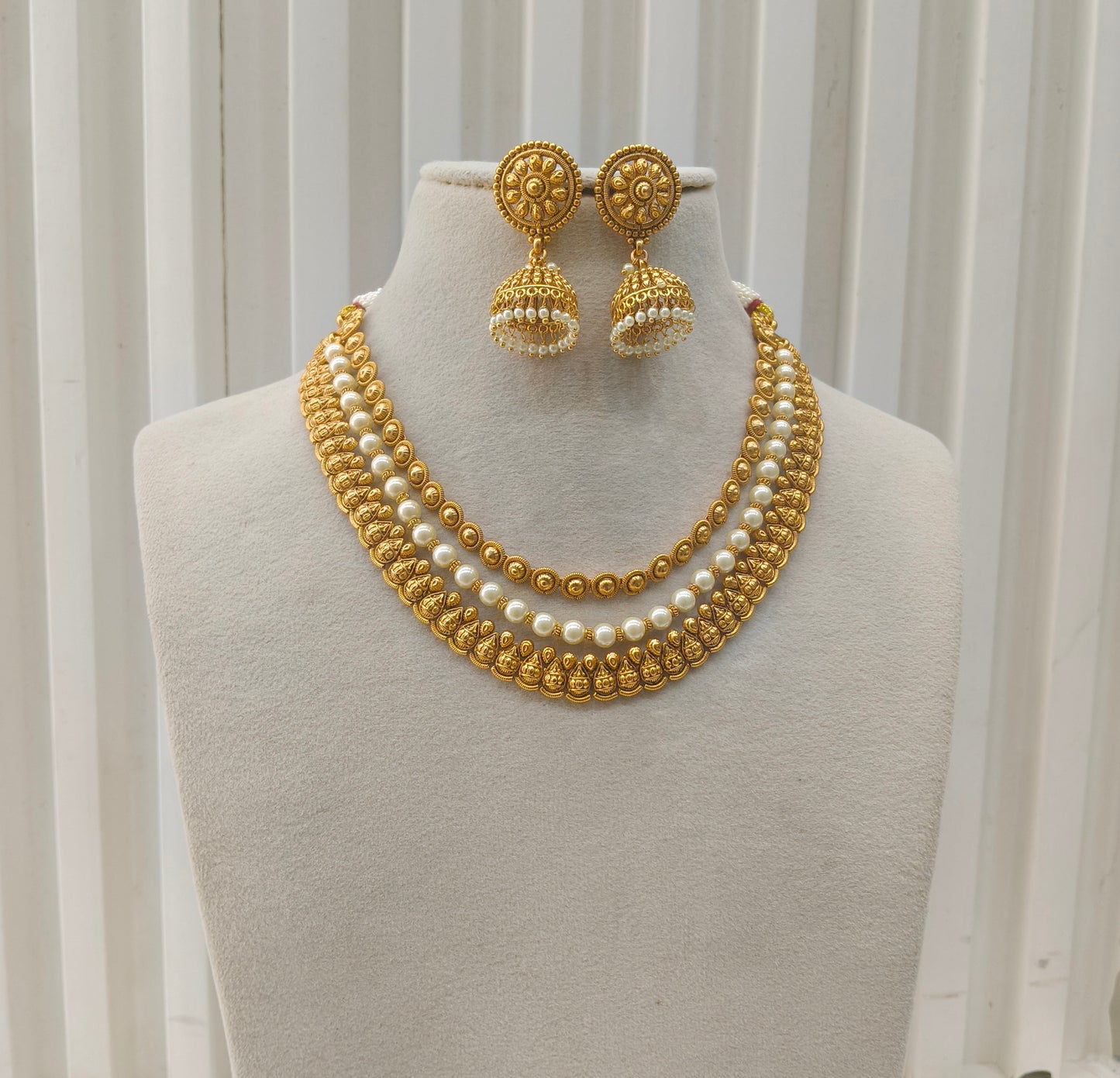 Gold Polki Necklace set/ Gold Necklace Amiri sets