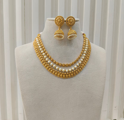 Gold Polki Necklace set/ Gold Necklace Amiri sets