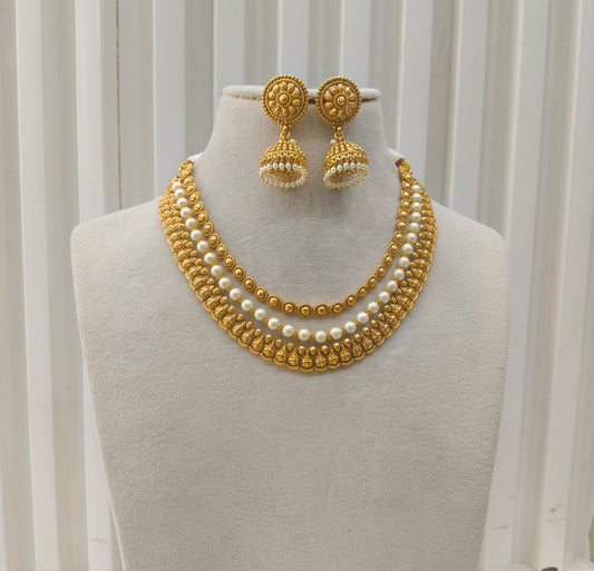 Gold Polki Necklace set/ Gold Necklace Amiri sets