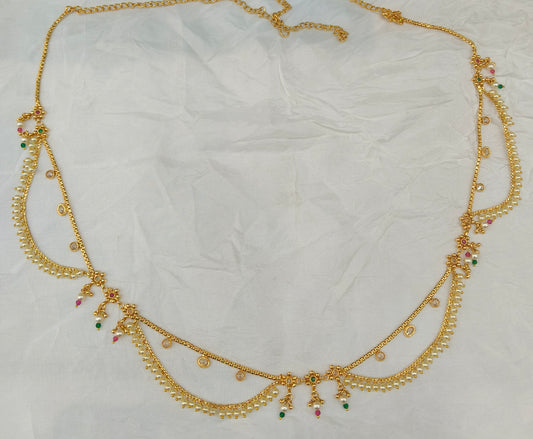 Gold Indian Belly Chain kamarbelt Saree Chain