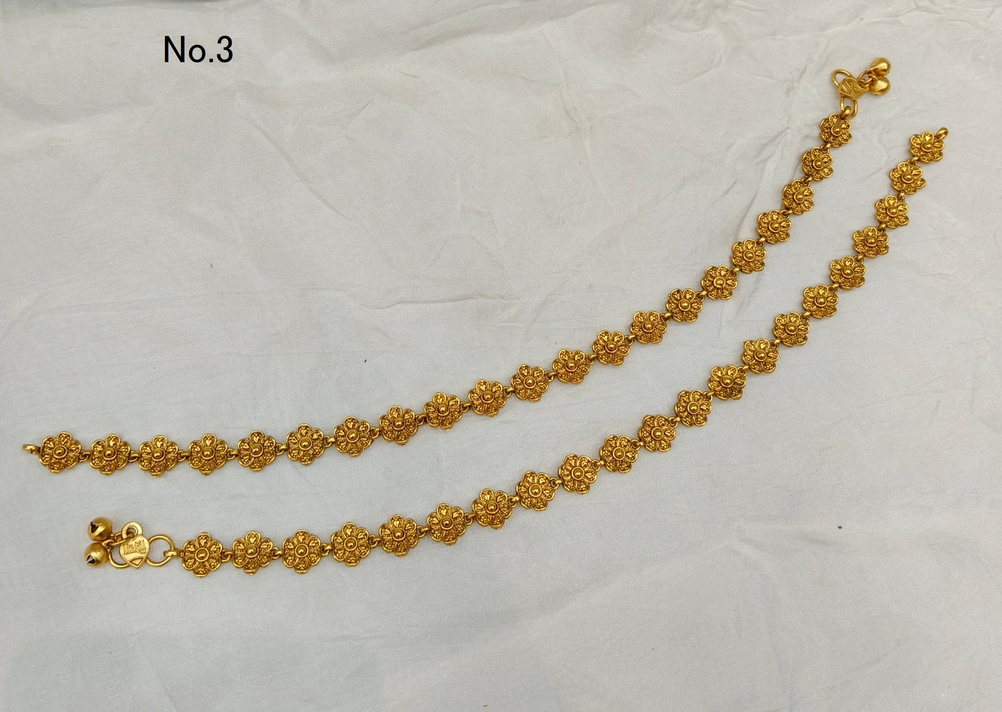 Gold Anklets Jhanjar Payal Indian Jewellery  Set
