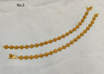 Gold Anklets Jhanjar Payal Indian Jewellery  Set