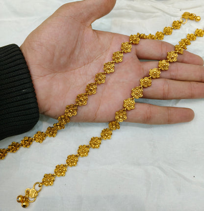 Gold Anklets Jhanjar Payal Indian Jewellery  Set