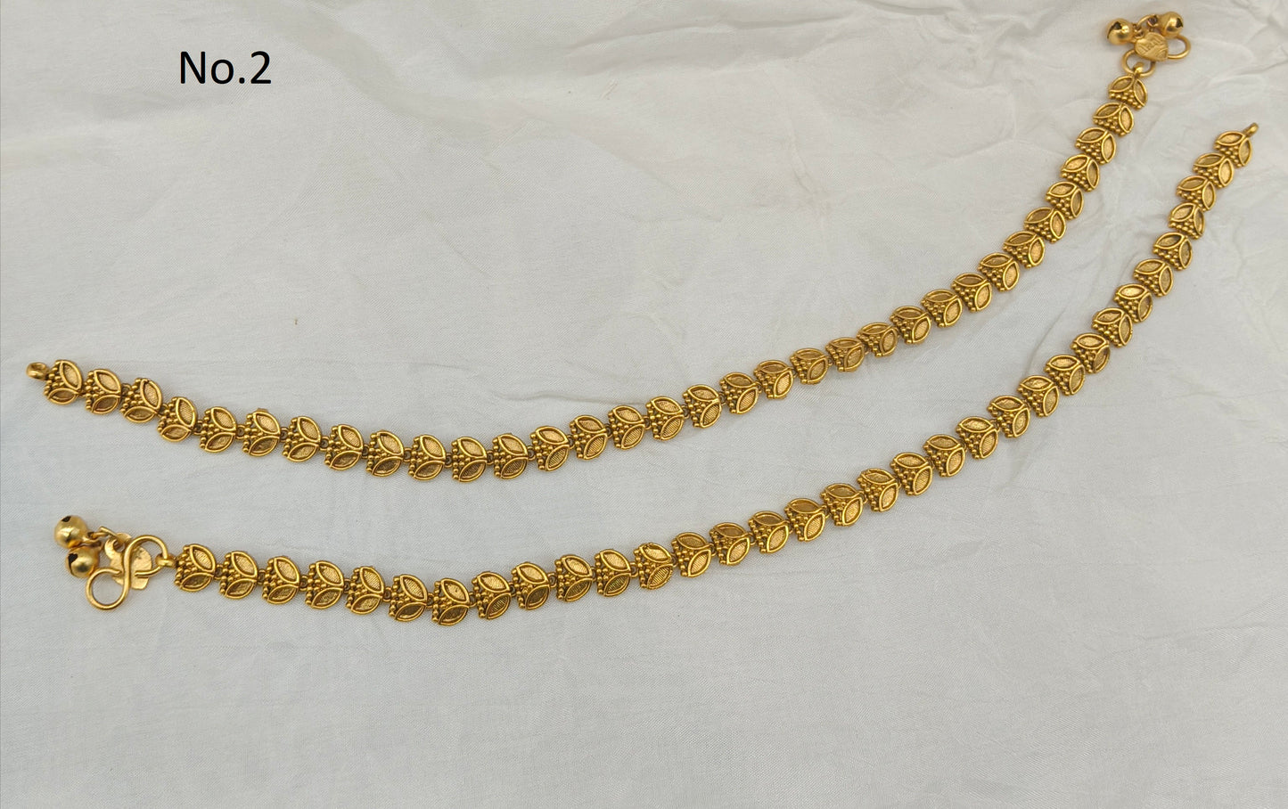 Gold Anklets Jhanjar Payal Indian Jewellery  Set