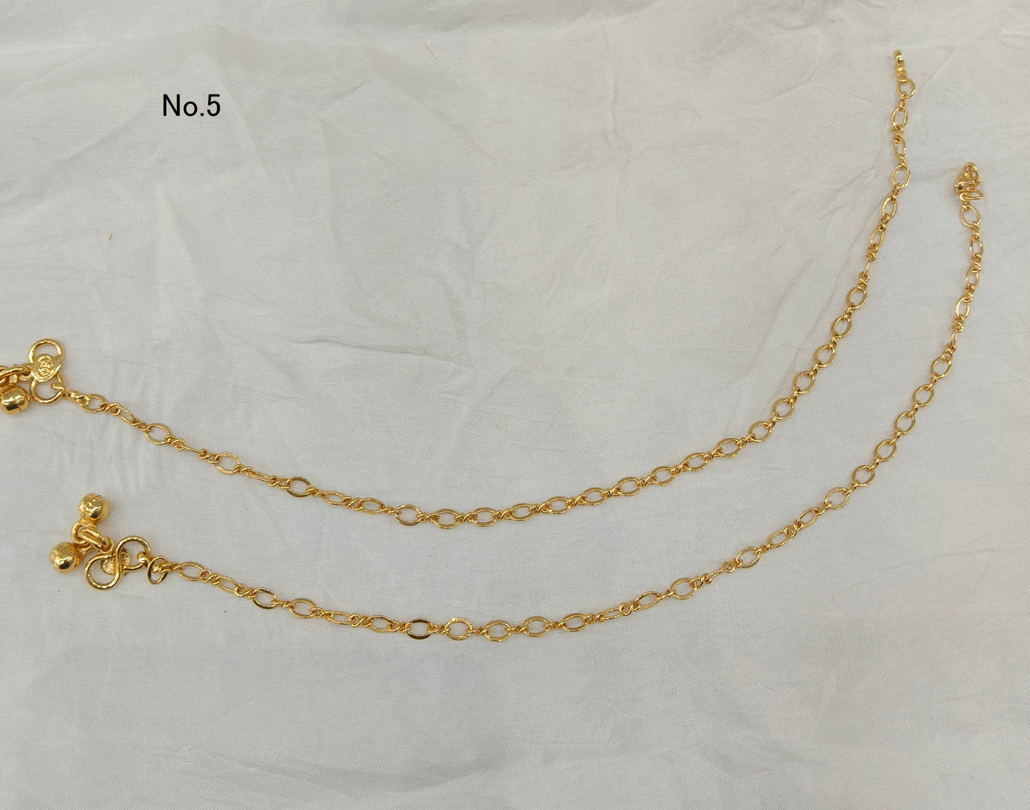 Gold Anklets Jhanjar Payal Indian Jewellery  Set