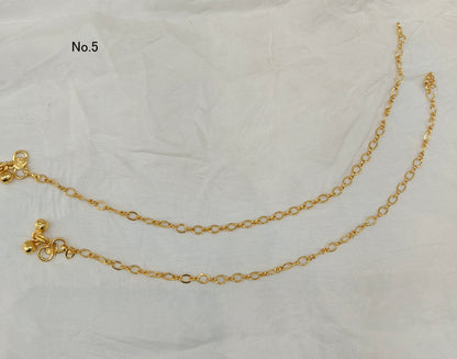 Gold Anklets Jhanjar Payal Indian Jewellery  Set