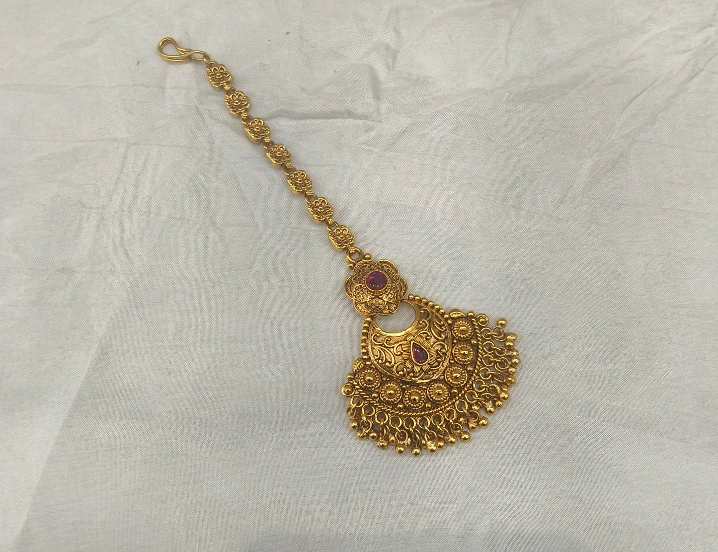 Gold polki Tikka Jewellery Indian Headpiece Jewellery