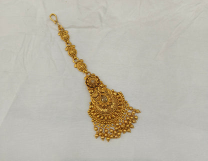 Gold polki Tikka Jewellery Indian Headpiece Jewellery